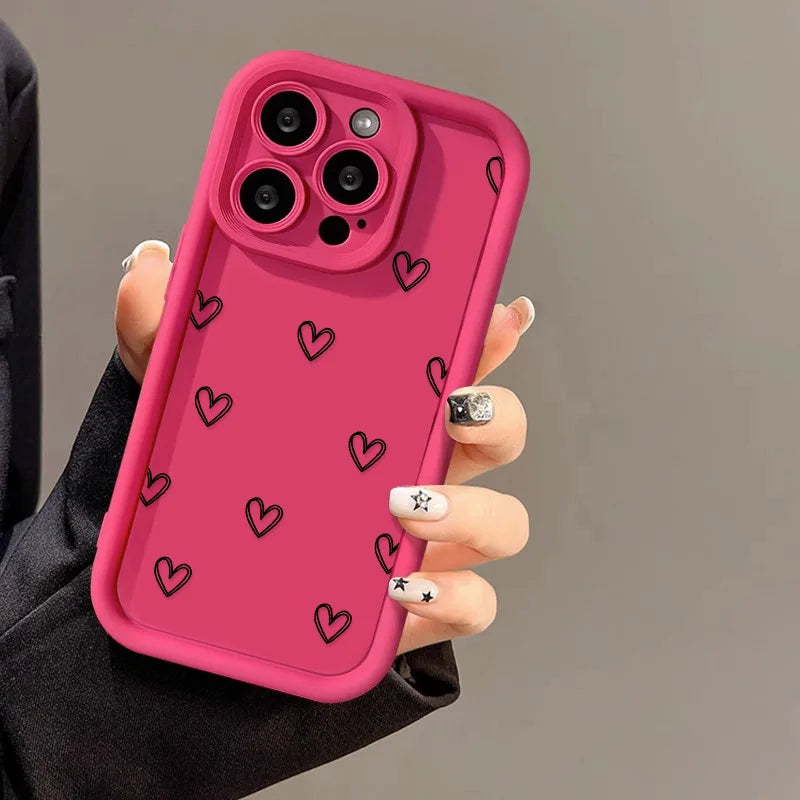 Love Heart Phone Case — iPhone 17 16 15 14 13 12 11 XR XS & More