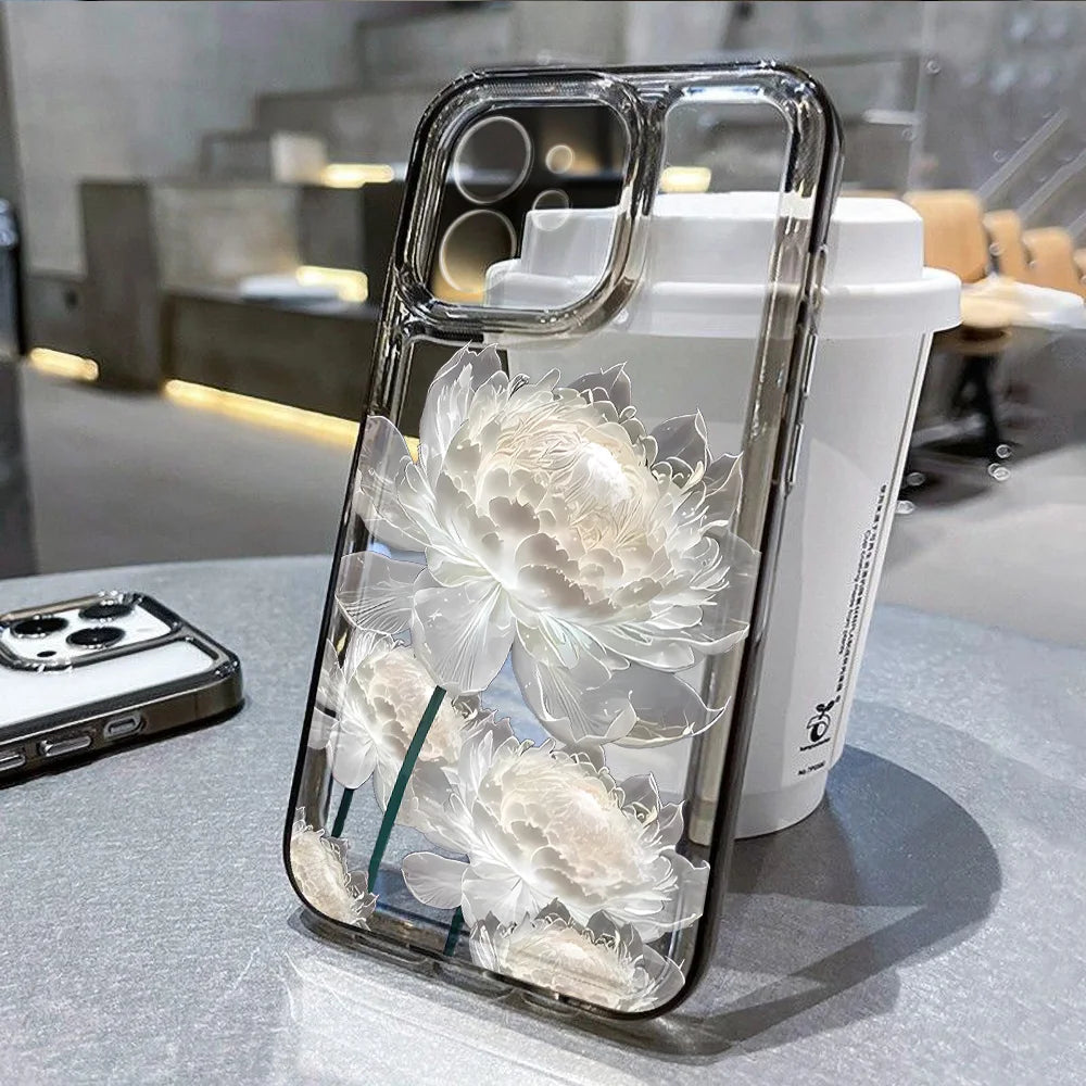 Flower Phone Case — iPhone 17 16 15 14 13 12 11 XR XS 8 7 SE Shockproof Clear Cover