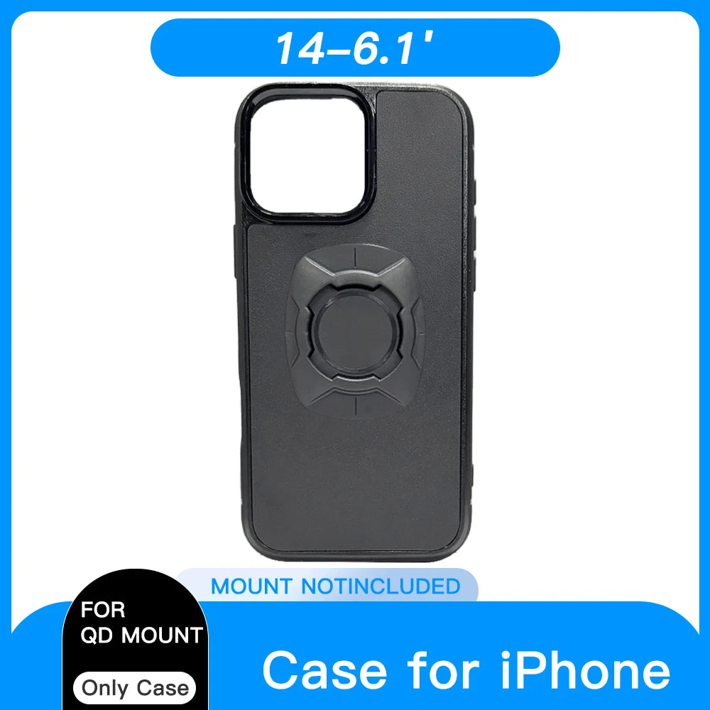 Twist Lock Motorcycle & Bicycle iPhone Case Holder – Quick Lock Phone Mount for iPhone 14 15 16 Pro Max
